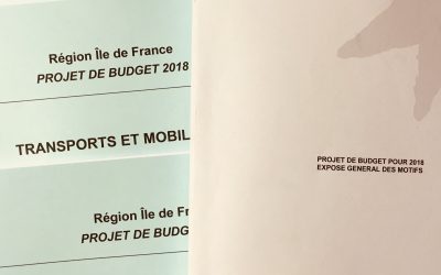 Projet de budget 2018 – Conseil régional des 18, 19 & 20 décembre 2017