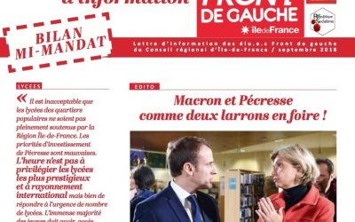 Bilan mi-mandat – Septembre 2018