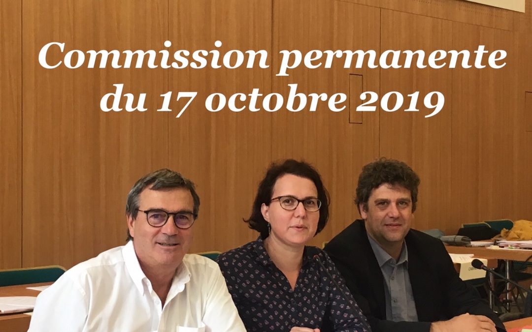 Commission permanente du 17 octobre 2019